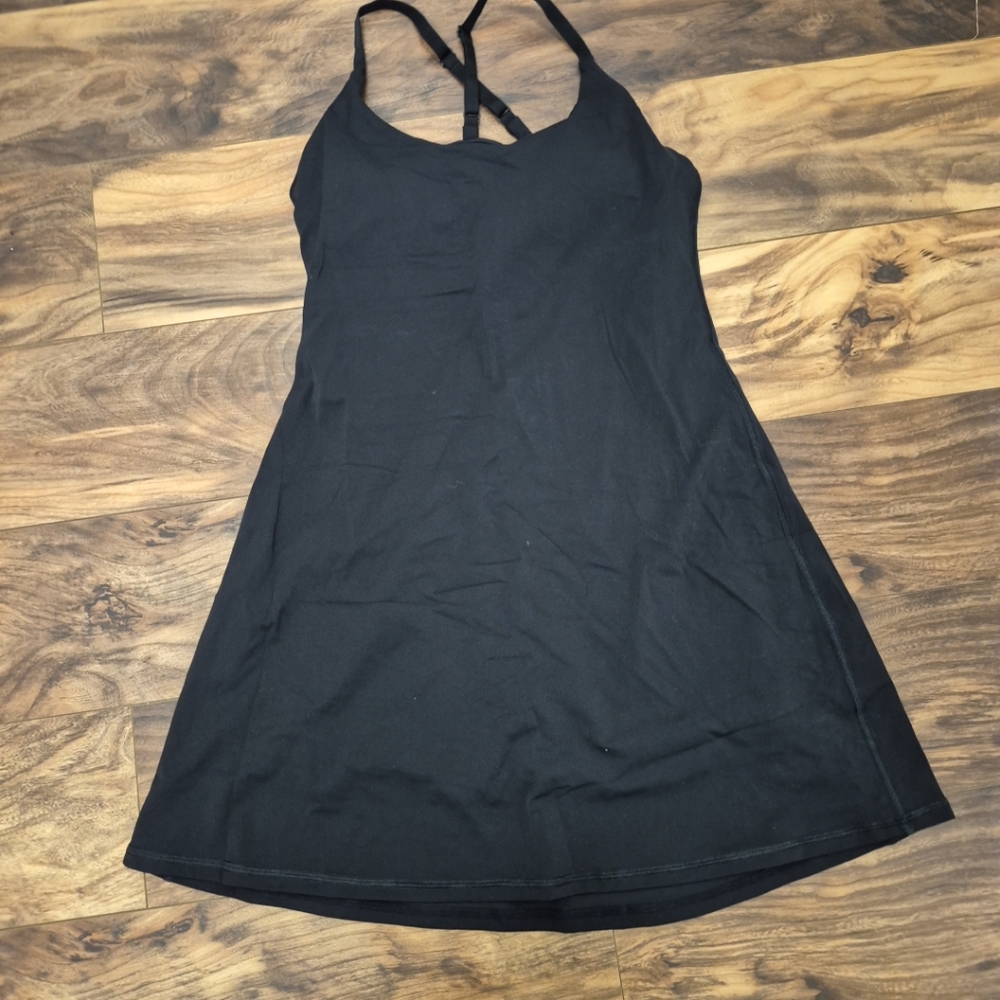 Ewedoos Tennis Dress w/Built in Shorts & Bra Black Sz Small